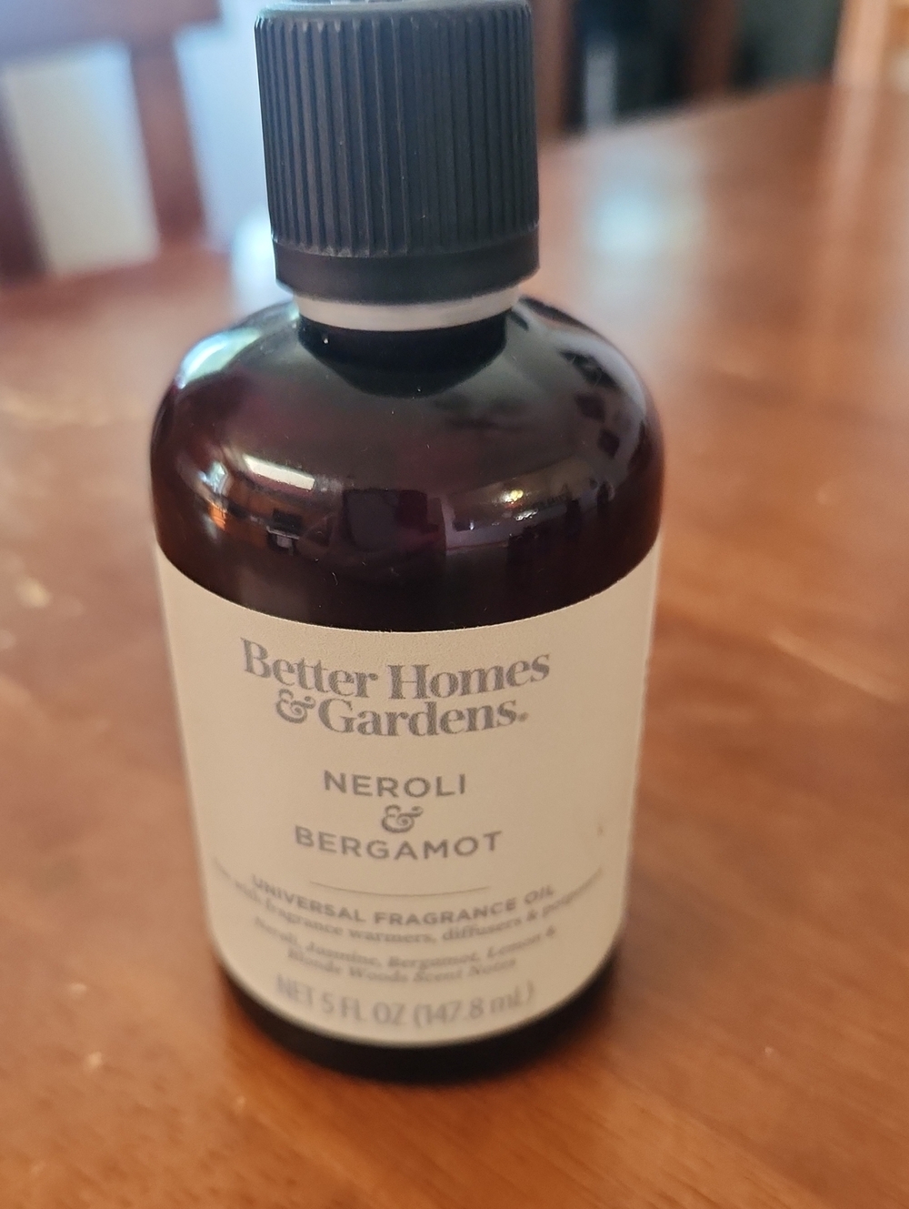 Better Homes And Gardens Neroli & Bergamot Fragrance Oil  Brown Bottle Half Full